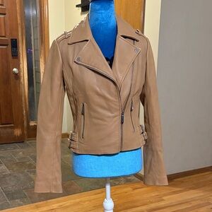 MICHAEL Michael Kors Brown Leather Jacket